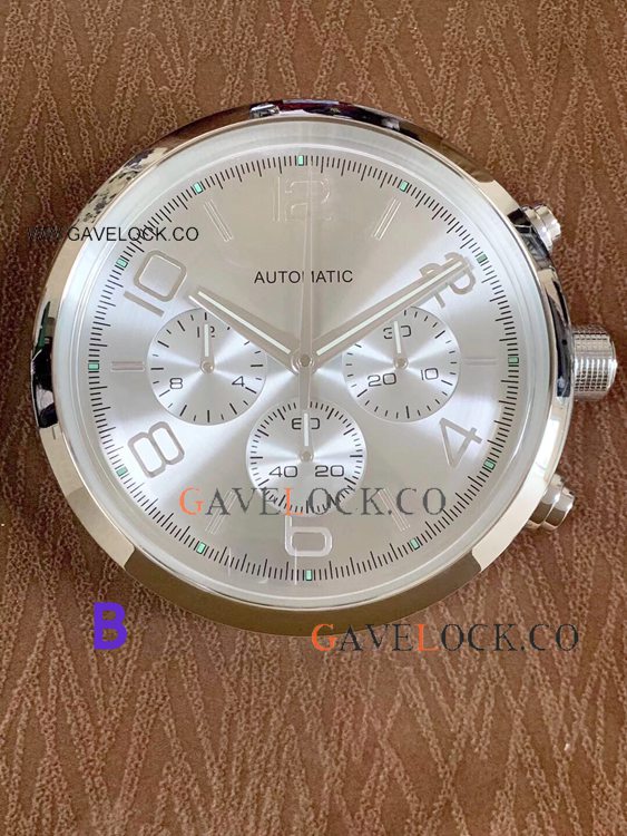Copy Montblanc Timewalker Chrono Wall Clock 33cm - Silver and Black